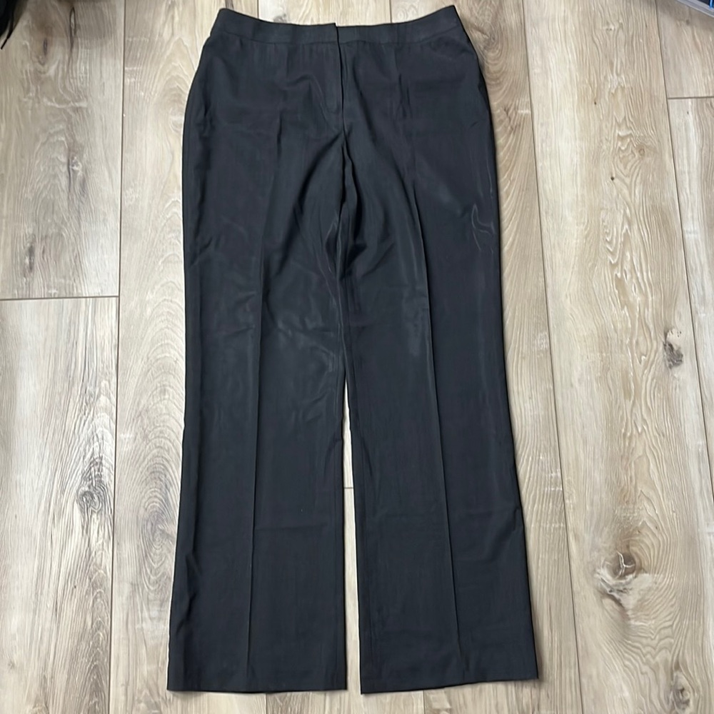 Lafayette 148 Menswear Wool Stretch Pants Dark Charcoal Gray Size 10